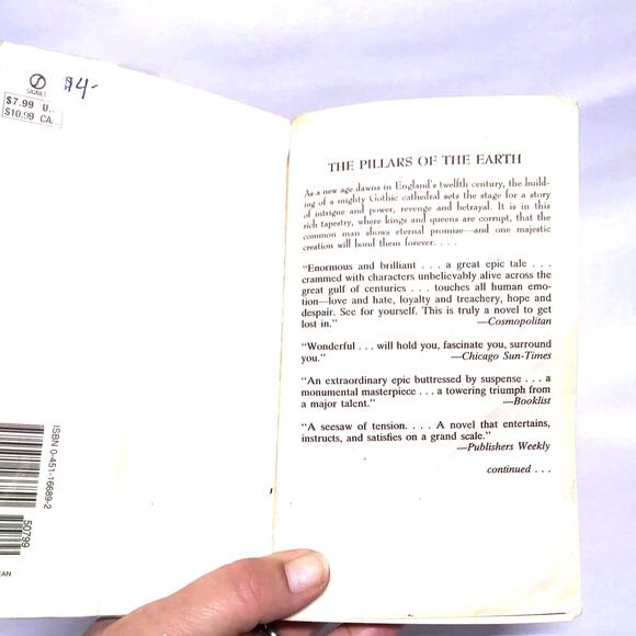 VTG 1989 'The Pillars of the Earth' by Ken Follett - Original Paperback Edition - Picture 5 of 7